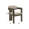 Destin Light Gray Polished Microfiber & Walnut Finish Side Chair (Set of 2)