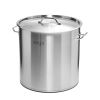 SOGA Stock Pot 33L Top Grade Thick Stainless Steel Stockpot 18/10