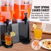 VEVOR Beverage Dispenser, 3 Gallon x 2 Drink Dispensers for Parties, Plastic Juice Dispenser with Stand Spigot Lid