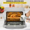 VEVOR Commercial Convection Oven, 21L/19Qt, Quarter-Size Conventional Oven Countertop, 1440W 3-Tier Toaster w/ Front Glass Door