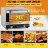 VEVOR Commercial Convection Oven, 21L/19Qt, Quarter-Size Conventional Oven Countertop, 1440W 3-Tier Toaster w/ Front Glass Door