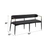 ACME Jaramillo Bench, Black Chenille & Black Finish DN02699A