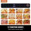 VEVOR 12-IN-1 Air Fryer Toaster Oven, 25L Convection Oven, 1700W Stainless Steel Toaster Ovens Countertop Combo with Grill, Pizza Pan, Gloves