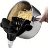 1pc Silicone Pot Strainer And Pasta Strainer, Adjustable Silicone Clip On Strainer For Pots, Pans, And Bowls, Kitchen Gadgets