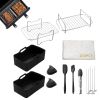 Air Fryer Accessories-Air Fryer Rack 2Pack, Multi-purpose Double Layer Rack with Skewer