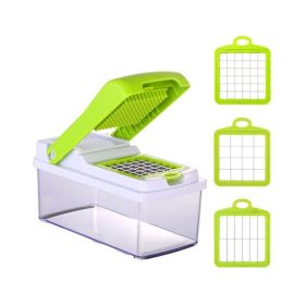 Household Kitchen Supplies Accesories Vegetable Chopper (Color: Green, Type: Kitchen Tools)